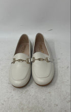 Load image into Gallery viewer, London Kids Girls White Leather Moc Toe Slip-On Loafer Flats Size EUR 32

