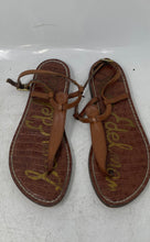 Load image into Gallery viewer, Sam Edelman Womens Gigi Brown Leather Adjustable Strap Thong Sandals Size 6
