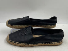 Load image into Gallery viewer, Authentic Tory Burch Womens Black Slip-On Espadrilles Flats Size 8.5M Worn
