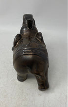 Load image into Gallery viewer, Home Decor Brown Collectible Engraved Elephant Ceramic Figurine
