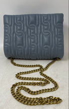Load image into Gallery viewer, Zara Womens Blue Leather Quilted Flap Chain Strap Crossbody Purse
