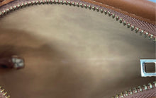 Load image into Gallery viewer, Michael Kors Womens Brown Monogram Leather Trim Zip Top Fanny Pack Belt Bag
