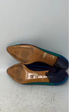 Load image into Gallery viewer, Bruno Magli Womens Blue Purple &amp; Green Leather Slip-On Cone Pump Heels Size 40
