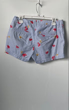 Load image into Gallery viewer, Old Navy Womens Blue Striped Print Flower Embroidered Bermuda Shorts Size S
