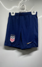 Load image into Gallery viewer, Nike Boys Blue Dri-Fit USA Team Drawstring Soccer Shorts Size Small

