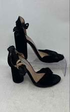 Load image into Gallery viewer, Steve Madden Womens Clary-V Black Buckle Block Ankle Strap Heels Size 7.5M
