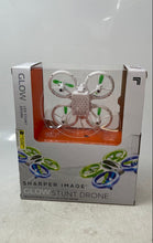 Load image into Gallery viewer, Sharper Image White Green Glow Stunt Remote Control Quadcopter Drone Not Tested
