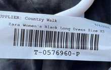 Load image into Gallery viewer, Zara Womens Black Spaghetti Strap V-Neck Midi Length A-Line Dress Size XS
