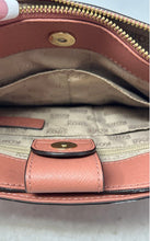 Load image into Gallery viewer, Michael Kors Womens Pink Saffiano Leather Double Handle Magnetic Satchel Bag
