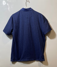 Load image into Gallery viewer, Van Heusen Mens Blue Printed Classic Fit Collared Short Sleeve Polo Shirt Size M
