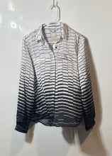 Load image into Gallery viewer, Alberto Makali Womens White Black Geometric Button-Up Shirt Size L With Tag
