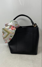 Load image into Gallery viewer, Nanette Lepore Womens Black Faux Leather Inner Pockets Drawstring Bucket Bag
