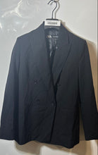 Load image into Gallery viewer, Zara Womens Black Notch Lapel Double Breasted Four-Button Blazer Size XS
