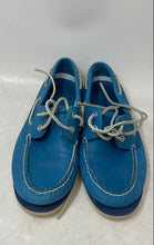 Load image into Gallery viewer, Timberland Mens Classic A1B83 Blue Leather Lace-Up 2-Eye Boat Shoes Size 8.5
