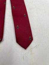 Load image into Gallery viewer, Christian Dior Mens Burgundy Printed Silk Formal Adjustable Pointed Tie
