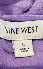 Load image into Gallery viewer, Nine West Womens Lilac Long Sleeve Tie Back Blouse Top Size Large
