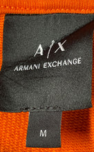 Load image into Gallery viewer, Armani Exchange Mens Orange White Long Sleeve Pockets Full Zip Hoodie Size M
