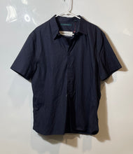 Load image into Gallery viewer, Perry Ellis Mens Black Dotted Print Cotton Short Sleeve Button-Up Shirt Size XL
