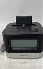 Load image into Gallery viewer, iHome IPL8 Black Sleep Lighting FM Alarm Clock Speaker With Adapter Not Tested
