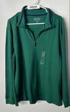 Load image into Gallery viewer, Club Room Mens Green Long Sleeve Quarter-Zip Pullover Sweater Size Large
