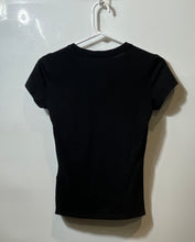 Load image into Gallery viewer, Armani Exchange Womens Black Logo Print Short Sleeve Pullover T-Shirt Size XS
