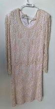 Load image into Gallery viewer, Judith Ann Womens Pink Long Sleeve Back Zip Sheath Dress Size Medium
