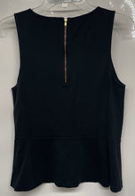 Load image into Gallery viewer, J. Crew Womens Black Round Neck Back Zip Sleeveless Blouse Top Size M
