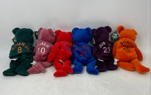 Load image into Gallery viewer, Set Of 6 Pcs Salvino's 1998 Plush Bear Mixed Variety Bamm Beano's Toy With Tag
