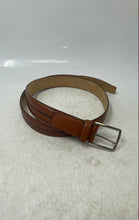 Load image into Gallery viewer, Cole Haan Mens CHRM31286 Brown Perforated Leather Adjustable Dress Belt Sz 36/90
