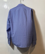 Load image into Gallery viewer, Nautica Mens Blue White Check Long Sleeve Collared Slim Fit Dress Shirt Size M
