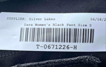 Load image into Gallery viewer, Zara Womens Black Flat Front Pockets Straight Leg Button Ankle Pants Size S
