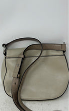 Load image into Gallery viewer, Michael Kors Womens Elyse Gray Leather Tassel Flap Saddle Crossbody Handbag

