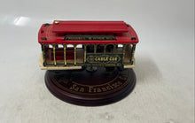 Load image into Gallery viewer, Powell &amp; Hyde Sts. San Francisco Cable Car Wooden Music Box &amp; Turntable Display
