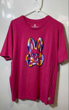 Load image into Gallery viewer, Psycho Bunny Mens Pink Pima Cotton Short Sleeve Crew Neck Graphic T-Shirt Size 7
