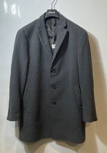 Load image into Gallery viewer, Calvin Klein Mens Gray Long Sleeve Notch Lapel Overcoat Jacket Size 46L
