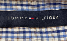 Load image into Gallery viewer, Tommy Hilfiger Mens Blue White Plaid Long Sleeve Dress Shirt Size XL 17 34/35
