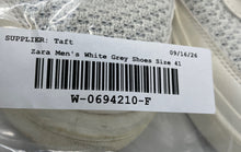 Load image into Gallery viewer, Zara Mens White Gray Round Toe Low Top Lace-Up Sneaker Shoes Size 41
