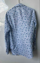 Load image into Gallery viewer, Tallia Mens Blue Printed Long Sleeve Dress Shirt Size Small With Tag
