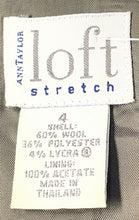 Load image into Gallery viewer, Ann Taylor Loft Womens Gray 3/4 Sleeves Boat Neck Blouse Top Size 4
