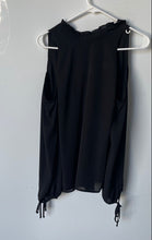 Load image into Gallery viewer, Bebe Womens Black Front Zipper Sleeveless Blouse Top Size Medium
