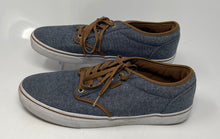Load image into Gallery viewer, Vans Mens Atwood Brown Denim Low Top Lace-Up Sneaker Shoes Size 12

