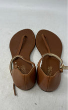Load image into Gallery viewer, Michael Kors Womens Brown Leather Ankle Strap Flat Thong Sandals Size 7.5M
