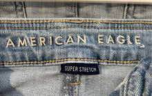 Load image into Gallery viewer, American Eagle Outfitters Womens Blue Denim Super Stretch Mini Skirt Size 2
