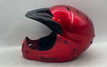 Load image into Gallery viewer, Razor Youth Red Integrated Sun Visor Full-Face Multi-Sport Helmet
