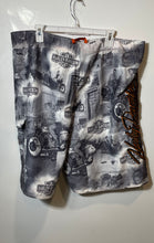 Load image into Gallery viewer, Harley-Davidson Mens Gray White Printed Drawstring Board Shorts Size 40
