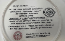 Load image into Gallery viewer, Edwin M. Knowles Grandpa's Treasure Chest By Norman Rockwell Collector Plate
