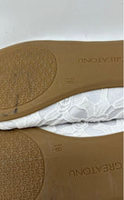 Load image into Gallery viewer, Greatonu Womens White Floral Lace Round Toe Slip-On Ballet Flats Size 8.5
