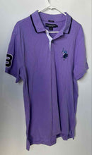 Load image into Gallery viewer, U.S. Polo Assn. Mens Purple Short Sleeve Collared Slim Fit Polo Shirt Size Large
