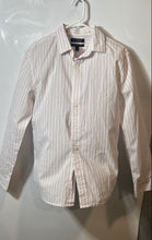 Load image into Gallery viewer, Banana Republic Mens Purple White Striped Long Sleeve Button-Up Shirt Size S
