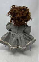 Load image into Gallery viewer, Vintage Brown Curly Hair Green Eyes Ceramic Baby Doll In Removable Outfit
